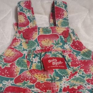 Vintage HTF strawberry Oshkosh overalls